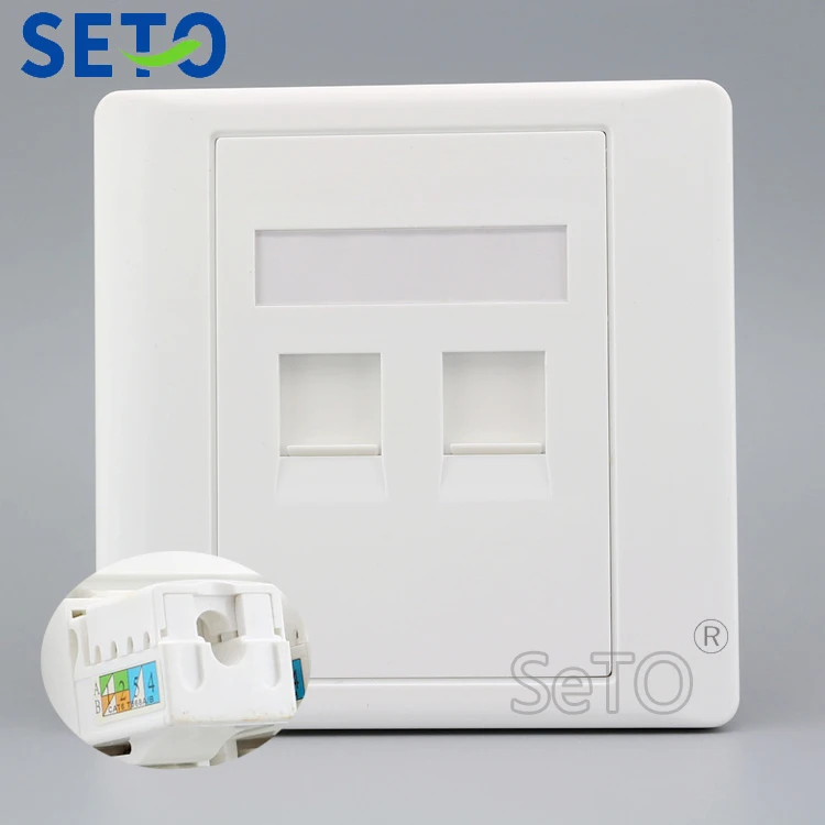 SeTo 86 Type Dual RJ45 Cat6 Gigabit Network Lan Wall Plate Socket Keystone Faceplate
SeTo 86 Type Dual RJ45 Cat6 Gigabit Network Lan Wall Plate Socket Keystone Faceplate