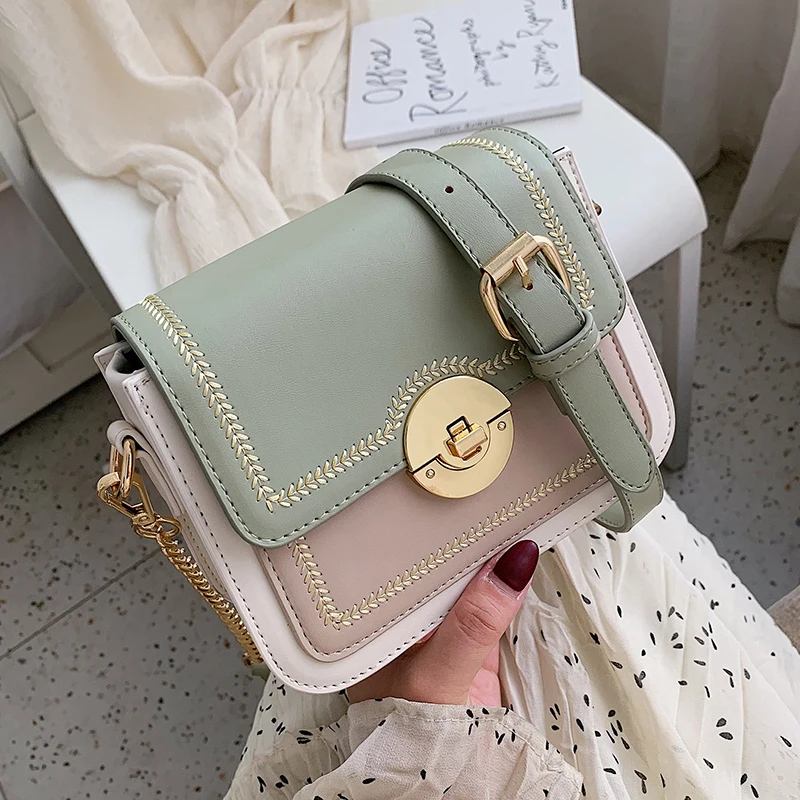 Thread Panelled color women leather bag Chain small handbag shoulder bags messenger designer brand lady handbag crossbody luxury
Thread Panelled color women leather bag Chain small handbag shoulder bags messenger designer brand lady handbag crossbody luxury