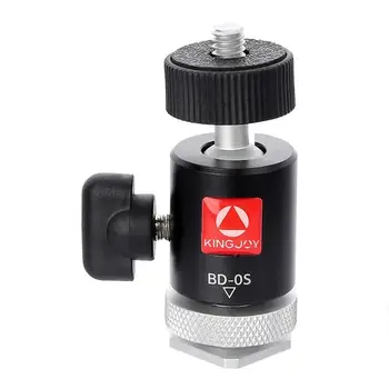 Kingjoy BD-0S Mini Ball Head Mount with Hot Shoe Adapter for LED Light Monitor Tripod DSLR Camera Camcorder
Kingjoy BD-0S Mini Ball Head Mount with Hot Shoe Adapter for LED Light Monitor Tripod DSLR Camera Camcorder