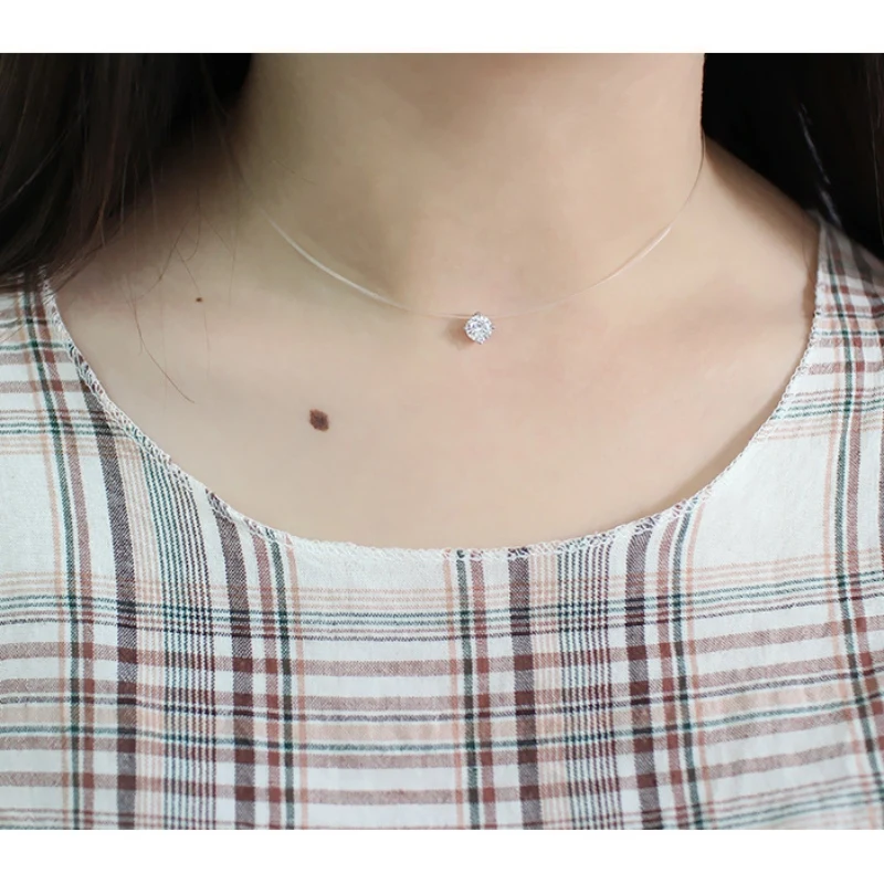 Pransparent Fish Line Imitation Pearl / Geometic Necklace Crystal Rhinestone Zircon Choker Necklace Women Chic Jewelry
Pransparent Fish Line Imitation Pearl / Geometic Necklace Crystal Rhinestone Zircon Choker Necklace Women Chic Jewelry
