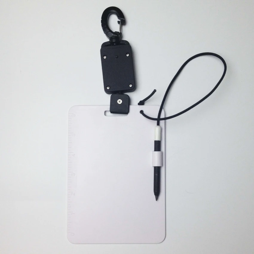 SCUBA diving write board with mini retractor outdoors swimming pool for adults unterwater write board snorkeling equipment
SCUBA diving write board with mini retractor outdoors swimming pool for adults unterwater write board snorkeling equipment