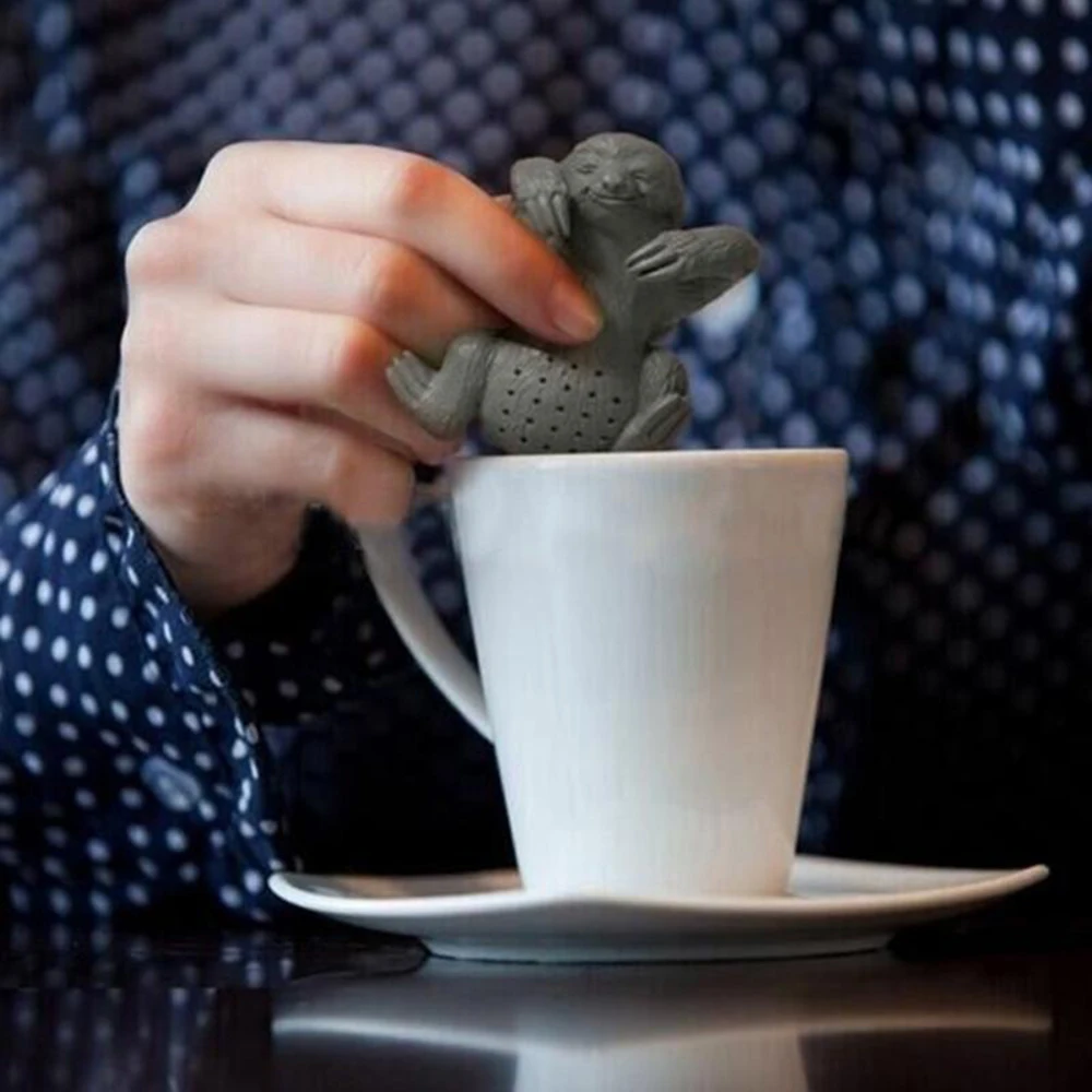 Super Cute Sloth Shaped Tea Infuser Reusable Silicone Tea Strainer Coffee Herb Filter Home Loose Leaf Diffuser Teaware
Super Cute Sloth Shaped Tea Infuser Reusable Silicone Tea Strainer Coffee Herb Filter Home Loose Leaf Diffuser Teaware