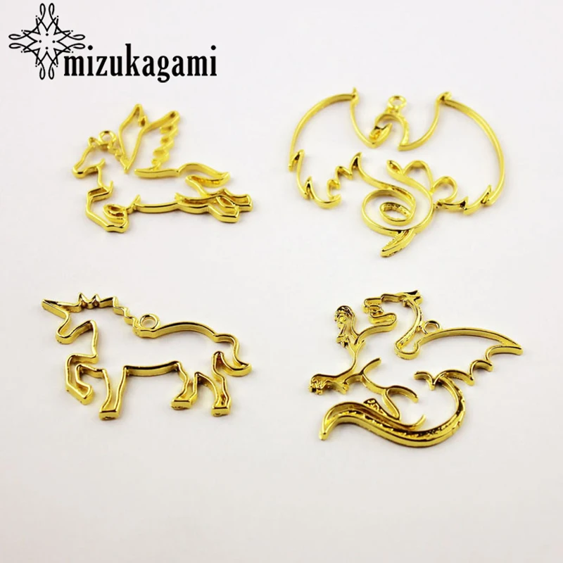 10pcs/lot Golden Alloy Hollow Dragon Metal Frame Pendant Gold Charm Bezel Setting Cabochon Setting UV Resin Charms
10pcs/lot Golden Alloy Hollow Dragon Metal Frame Pendant Gold Charm Bezel Setting Cabochon Setting UV Resin Charms