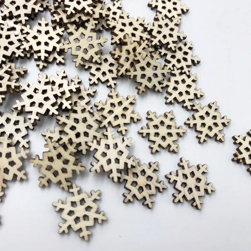 10/50/100PCs Christmas Snowflake Wooden Buttons Fit Sewing and Scrapbook For DIY WB588 | Дом и сад
