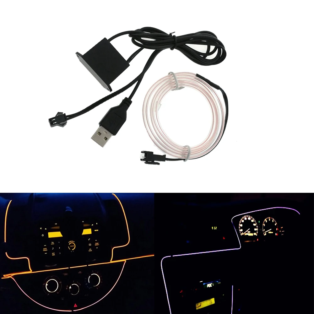 USB 5 в EL провод неоновый свет светящиеся Strobing электролюминесцентные украшения для