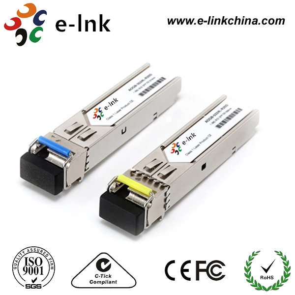 1.25G SFP Bi-Directional Transceiver, 1550nm TX/1310nm RX, SC 20km, With Digital Diagnostic Monitoring, 0C~+70C
1.25G SFP Bi-Directional Transceiver, 1550nm TX/1310nm RX, SC 20km, With Digital Diagnostic Monitoring, 0C~+70C