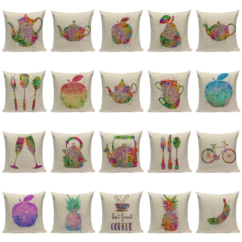 Squre decorative cushion covers colorful Fruit apple cartoon cushions for sofa linen print throw pillows Custom gift pillowcase
Squre decorative cushion covers colorful Fruit apple cartoon cushions for sofa linen print throw pillows Custom gift pillowcase