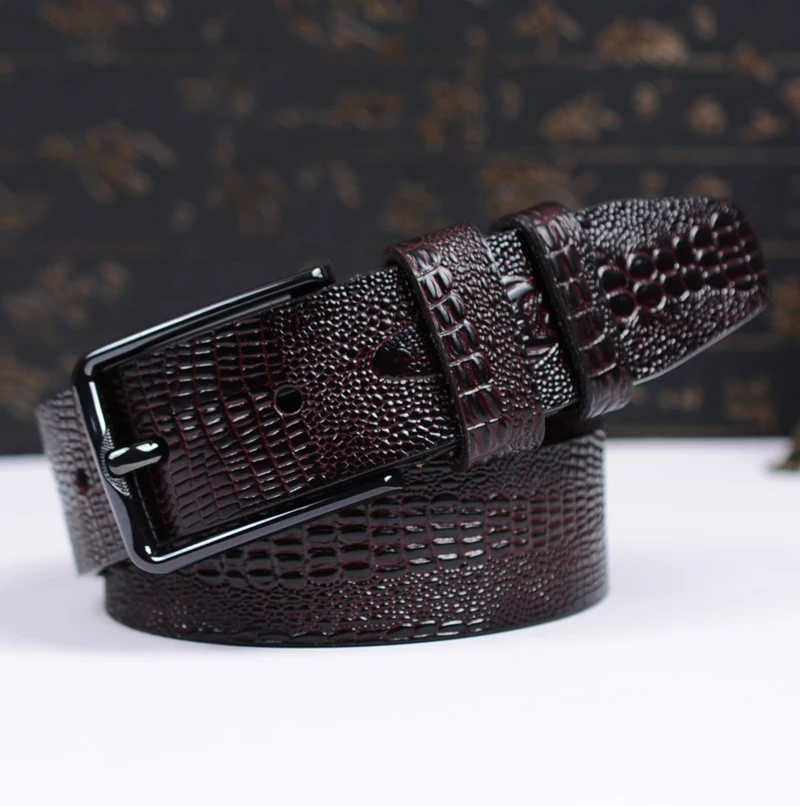 Leather Men Belts Fake Crocodile Skin Male Strap High Quality Cow Leather Fashion Men Waistband Brand Belt for Men
Leather Men Belts Fake Crocodile Skin Male Strap High Quality Cow Leather Fashion Men Waistband Brand Belt for Men