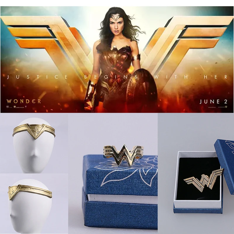 2017 Movie Wonder Woman Superhero Diana Prince Leather Headgear Metal Badge Ring Accessories Cosplay Bronze Crown Band Headgear
2017 Movie Wonder Woman Superhero Diana Prince Leather Headgear Metal Badge Ring Accessories Cosplay Bronze Crown Band Headgear