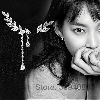 2019 New Asymmetric leaf CZ Zirconia Stud Jewelry Real Pure 925 Sterling Silver Luxury Earrings Women Dress Free Shipping RJ
2019 New Asymmetric leaf CZ Zirconia Stud Jewelry Real Pure 925 Sterling Silver Luxury Earrings Women Dress Free Shipping RJ