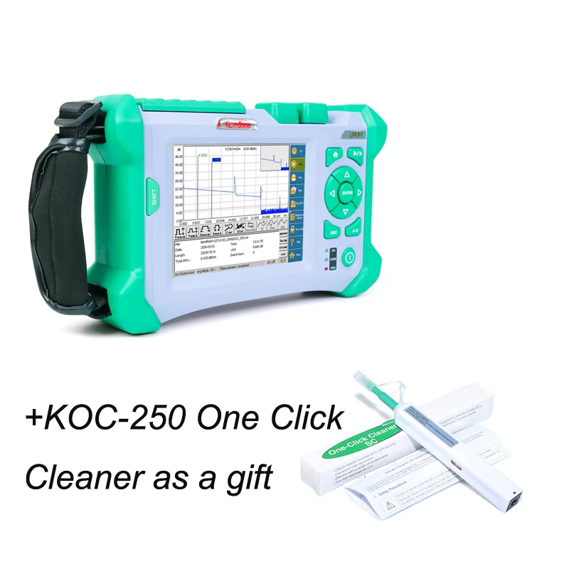 Komshine QX50-S Singlemode 1310/1550nm,32/30dB OTDR build in 10mW VFL similar to EXFO OTDR high precision
Komshine QX50-S Singlemode 1310/1550nm,32/30dB OTDR build in 10mW VFL similar to EXFO OTDR high precision