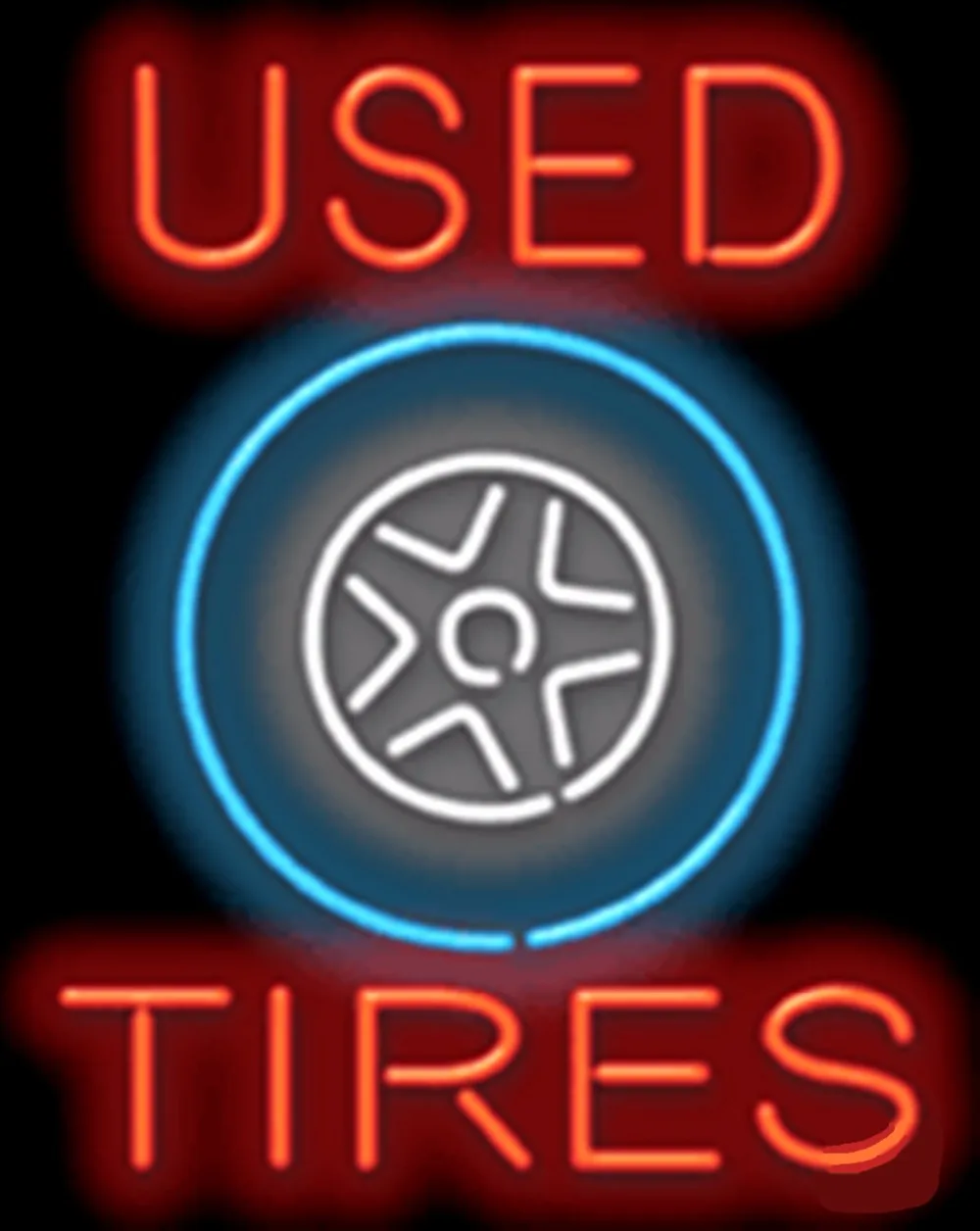Used Tires Trucks & SUVs Car Glass Tube neon sign Businese Handcrafted Automotive Shop Store Signs Signboard Signage 19"x15" |