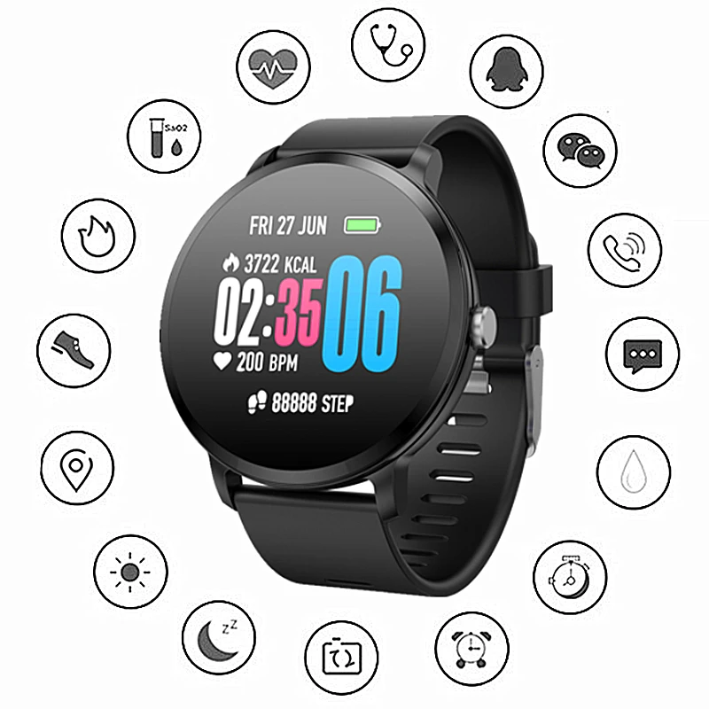 V11 Smart Watch IP67 Color Waterproof Tempered Glass Activity Fitness Tracker Heart Rate Monitor Men and Women SmartWatch
V11 Smart Watch IP67 Color Waterproof Tempered Glass Activity Fitness Tracker Heart Rate Monitor Men and Women SmartWatch