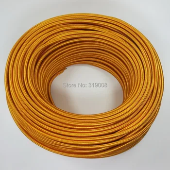 Gold fabric cable 2 core 0.75 textile cord color braided cable vintage pendant light cord
Gold fabric cable 2 core 0.75 textile cord color braided cable vintage pendant light cord