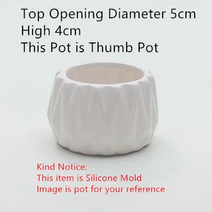 

Pure Handmade Silicone Mold for Concrete Flower Mini Thumb Pot DIY Flowerpot Cement Planter Making Mould