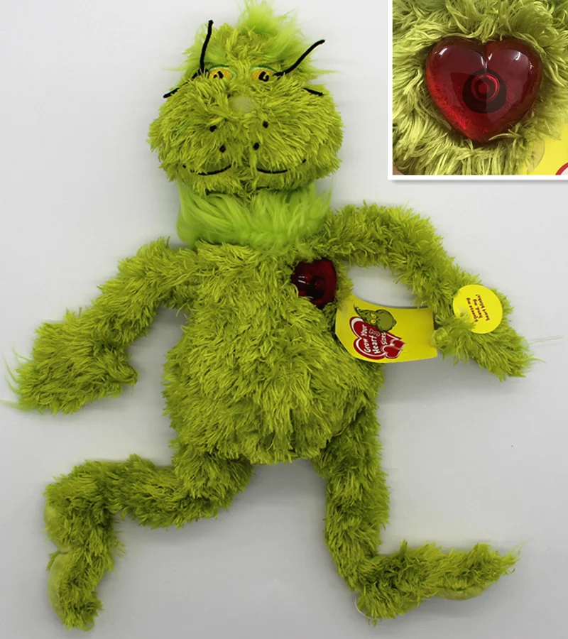 1piece 38cm High quality origin Dr Seuss Grinch Plush Toys Grow your heart Stuffed Plush toy with light up heart soft toys
1piece 38cm High quality origin Dr Seuss Grinch Plush Toys Grow your heart Stuffed Plush toy with light up heart soft toys