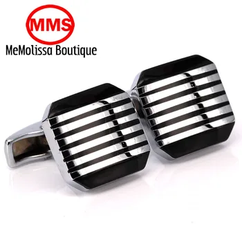 MeMolissa High Quality French enamel square Black stripes Cufflink For Mens Shirt Brand suit Cuff Buttons Top sale Cuff Links
MeMolissa High Quality French enamel square Black stripes Cufflink For Mens Shirt Brand suit Cuff Buttons Top sale Cuff Links