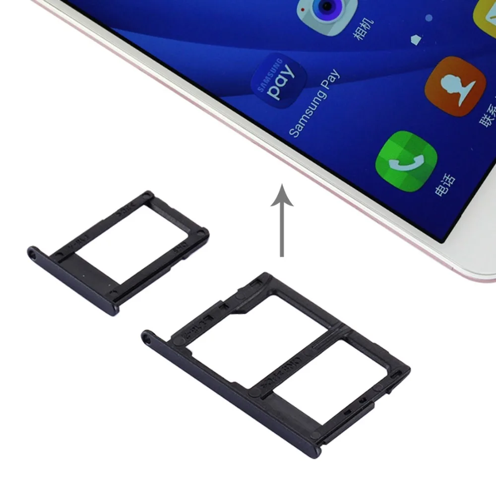 iPartsBuy New SIM Card Tray + Micro SD & SIM Card Tray for Galaxy J5 Prime / G570 & J7 Prime / G610
iPartsBuy New SIM Card Tray + Micro SD & SIM Card Tray for Galaxy J5 Prime / G570 & J7 Prime / G610