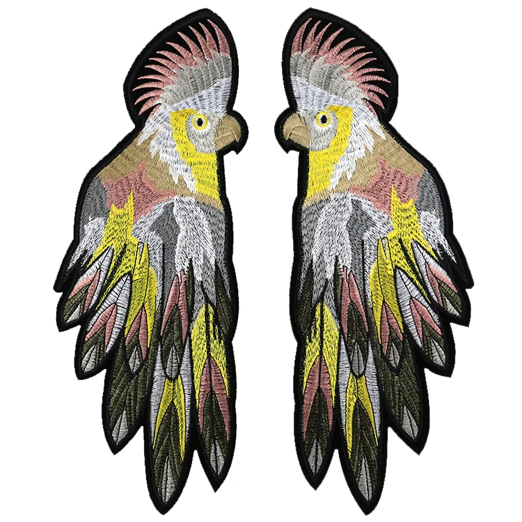 Clothing accessories fashion embroidery wing patch stickers down jacket DIY decorative hole large parrot applique cloth stickers
Clothing accessories fashion embroidery wing patch stickers down jacket DIY decorative hole large parrot applique cloth stickers
