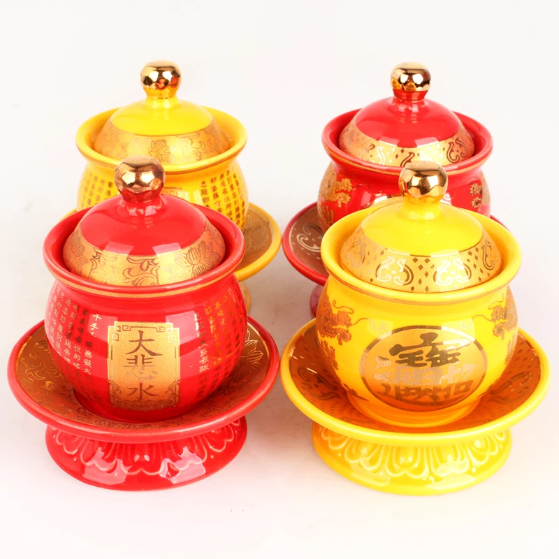 Ancient Sacred Lotus Holy Water Cup Bright-coloured yellow, red dragon Empaistic Pure Water Cup Set Buddhist supplier
Ancient Sacred Lotus Holy Water Cup Bright-coloured yellow, red dragon Empaistic Pure Water Cup Set Buddhist supplier