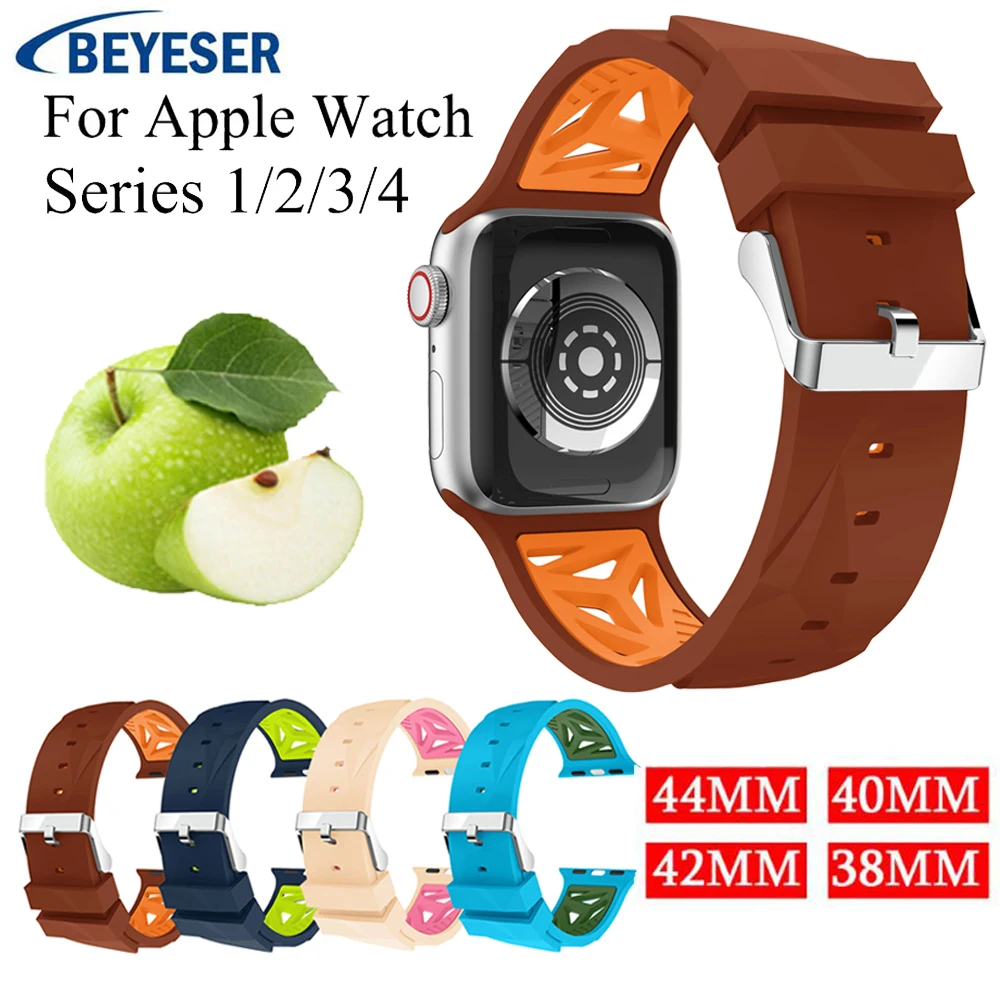 Silicone band strap for apple watch 42mm 38mm 40mm 44mm wristband watch watchband For watch series 4/3/2/1 Bands watchstrap
Silicone band strap for apple watch 42mm 38mm 40mm 44mm wristband watch watchband For watch series 4/3/2/1 Bands watchstrap