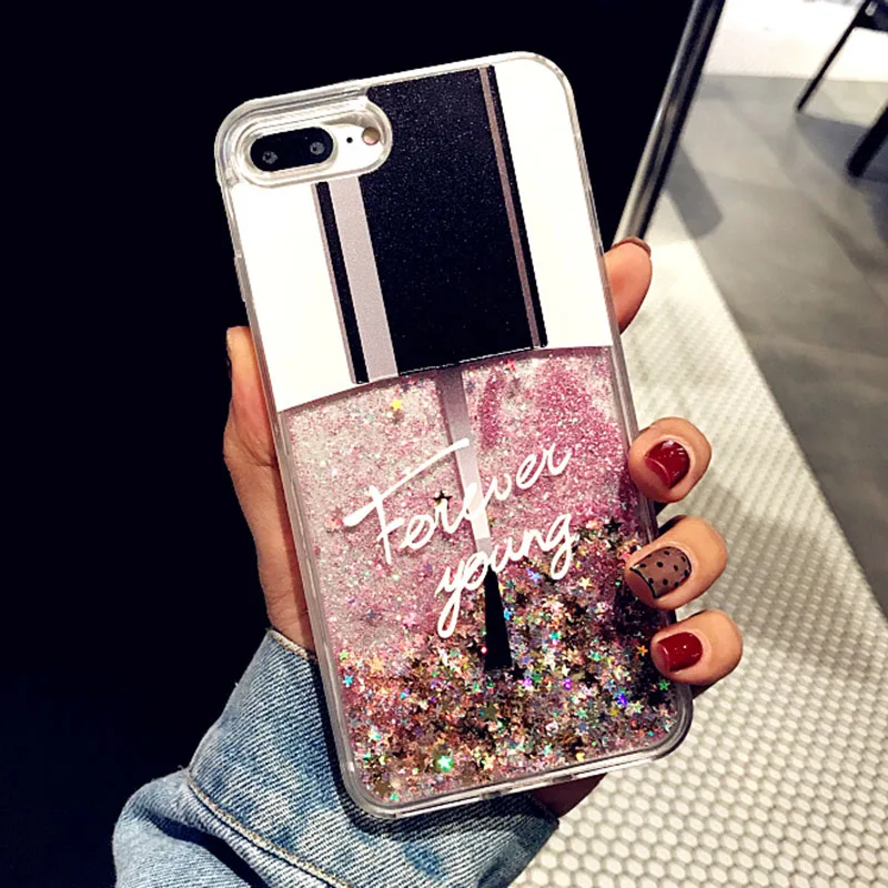 Luxury Glitter Bling Liquid Quicksand Nail polish Back Cover For iPhone X Case For iPhone 6S 7 8 Plus Cover Silicon Soft Coque
Luxury Glitter Bling Liquid Quicksand Nail polish Back Cover For iPhone X Case For iPhone 6S 7 8 Plus Cover Silicon Soft Coque