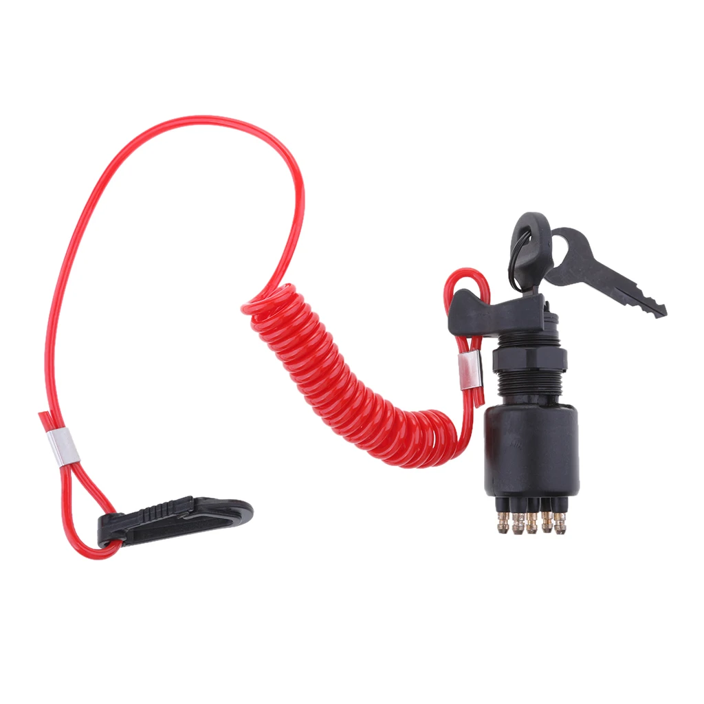 Ignition Key Switch & Lanyard 5005801, 175974 for Johnson/Evinrude/OMC Ignition Switch with Safety Lanyard
Ignition Key Switch & Lanyard 5005801, 175974 for Johnson/Evinrude/OMC Ignition Switch with Safety Lanyard