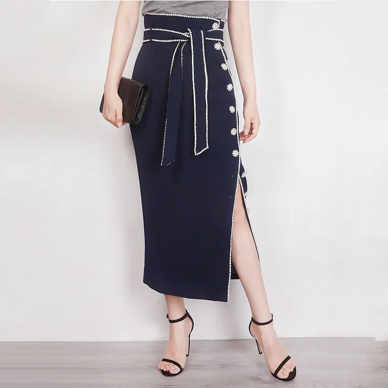 Фото Роскошная дизайнерская женская юбка в европейском и американском стиле ручной