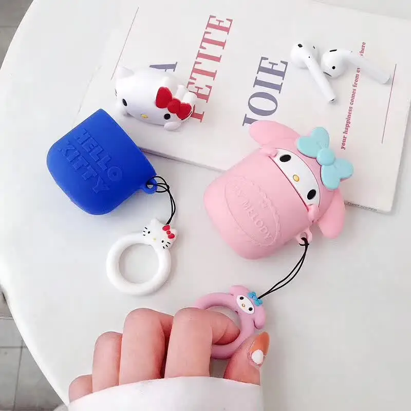 Милый силиконовый чехол LOVERONY Kitty для Apple AirPods 2 1 защитный наушников с Bluetooth