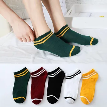 

New Arrival 1Pair Unisex red socks art Women Stripe Fashion Cotton Skateboard Sock Comfortable Socks chaussettes femme 03*