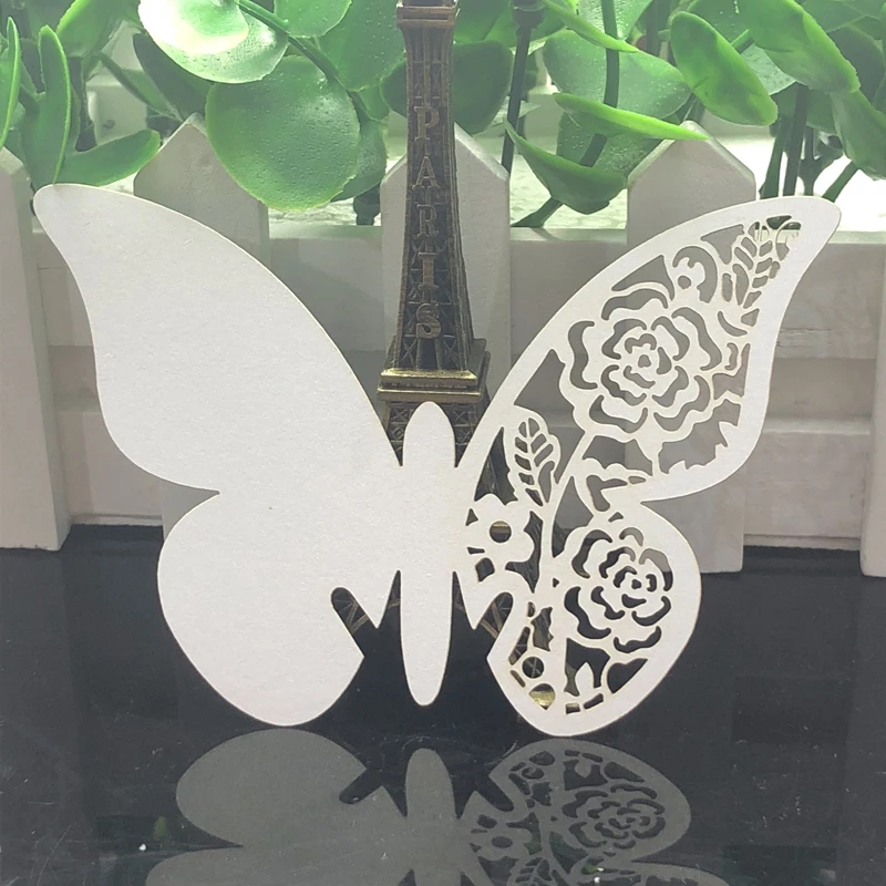50pcs Butterfly Laser Cut Paper Place Card / Escort Card / Cup Card / Wine Glass Paper Card For DIY Wedding Party Decoration
50pcs Butterfly Laser Cut Paper Place Card / Escort Card / Cup Card / Wine Glass Paper Card For DIY Wedding Party Decoration