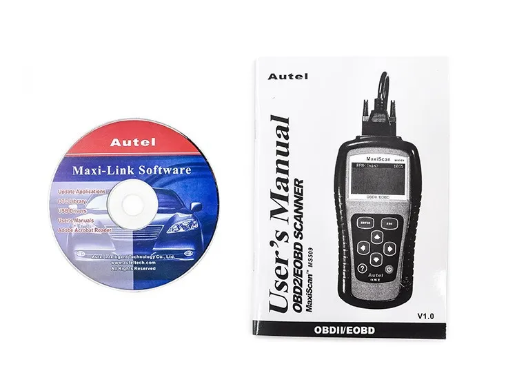 10 шт. DHL Бесплатная Autel MaxiScan MS509 по каналам OBDII/EOBD (система бортовой диагностики
