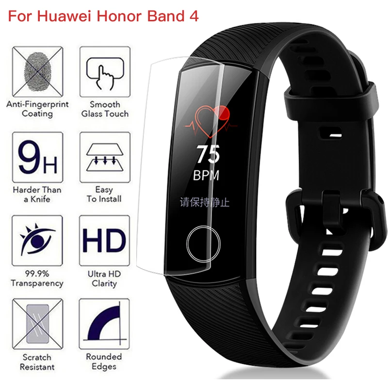 ABAY анти-шок 9D Мягкий ТПУ HD Ультрапрозрачная Защитная пленка для huawei Honor Band 4