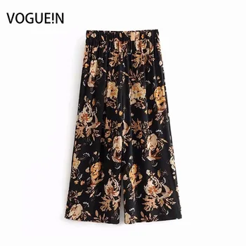 VOGUEIN New Womens Retro Floral Bird Print Black Wide-Leg Cropped Trousers Pants Wholesale
VOGUEIN New Womens Retro Floral Bird Print Black Wide-Leg Cropped Trousers Pants Wholesale