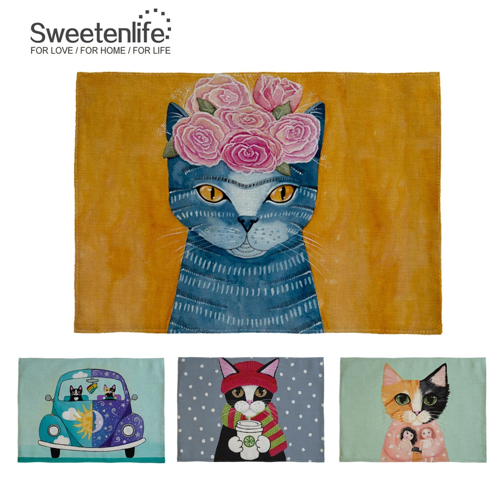 4pcs/lot Creative Cartoon Pattern Home Insulation Placemat Cat Pattern Table Mat Bowls Coasters Kitchen Accessories Coffee Pad
4pcs/lot Creative Cartoon Pattern Home Insulation Placemat Cat Pattern Table Mat Bowls Coasters Kitchen Accessories Coffee Pad