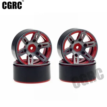 

4pcs Alloy Metal Beadlock 1.9inch Wheel HUB Rim For 1/10 Crawler Car TRX4 Bronco D90 D110 Axial Scx10 90046 RC4WD CC01