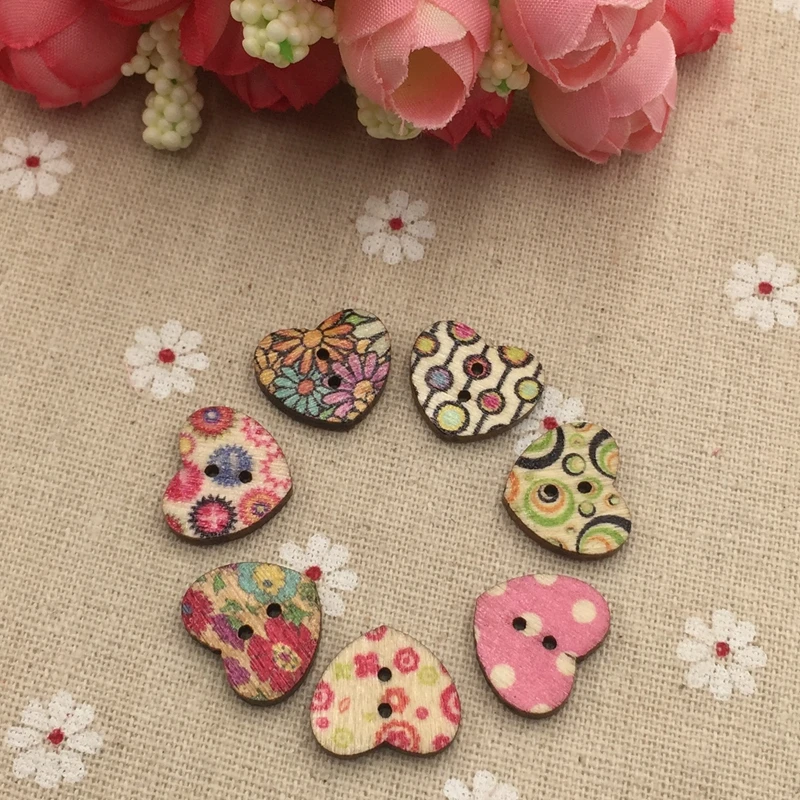 Button DIY 17mm hand-decorated wooden buckle children sticker printing heart-shaped buttons FC1022
Button DIY 17mm hand-decorated wooden buckle children sticker printing heart-shaped buttons FC1022