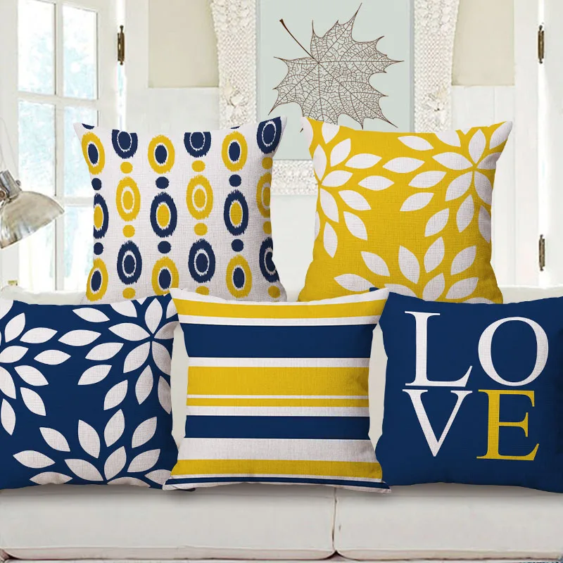 Geometric LOVE Cushion Covers Blue and Yellow Color Pillow Cover 10 Styles Beige Linen Cotton Pillow Case Bedroom Decor
Geometric LOVE Cushion Covers Blue and Yellow Color Pillow Cover 10 Styles Beige Linen Cotton Pillow Case Bedroom Decor