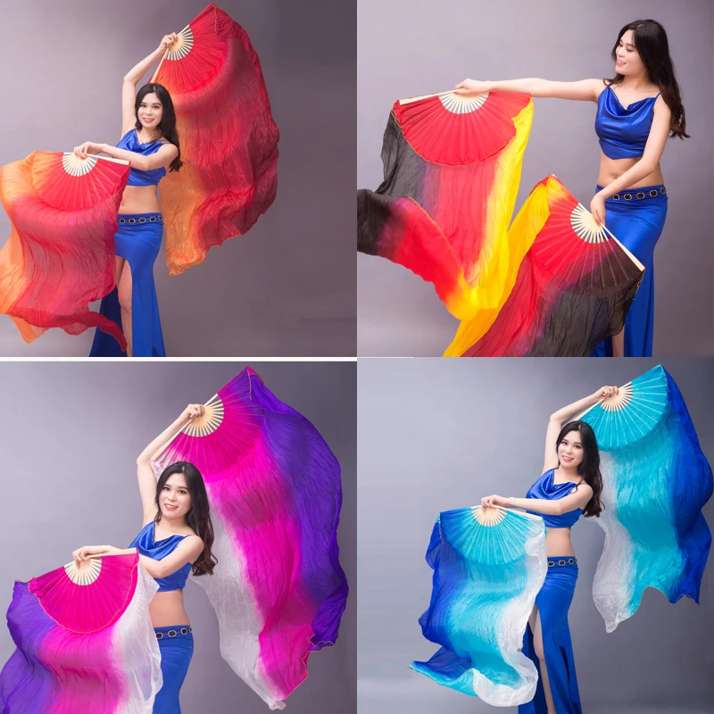 2019 Vertical color Belly Dance 100% real silk Fan Colorful Left+Right 2pcs real silk Fan Veils for Oriental Dance Fans S/M/L
2019 Vertical color Belly Dance 100% real silk Fan Colorful Left+Right 2pcs real silk Fan Veils for Oriental Dance Fans S/M/L