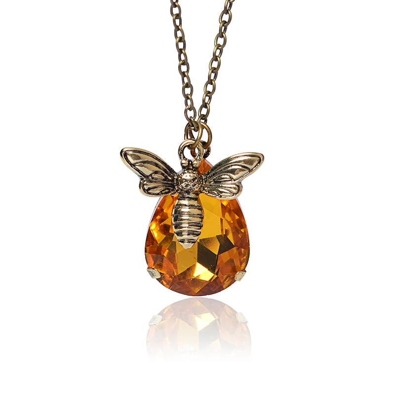 New Fashion Jewelry Honey Bee Suspension For Women Crystal Necklaces & Pendants collier Jewelry Gift Wholesale
New Fashion Jewelry Honey Bee Suspension For Women Crystal Necklaces & Pendants collier Jewelry Gift Wholesale