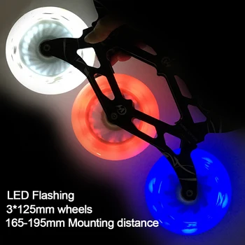 280mm Frame & 3 * 125 mm 85A LED flashing Wheels & Bearings for Inline Speed Skating Skates Base for Adult Kids Skate Basin DJ66
280mm Frame & 3 * 125 mm 85A LED flashing Wheels & Bearings for Inline Speed Skating Skates Base for Adult Kids Skate Basin DJ66