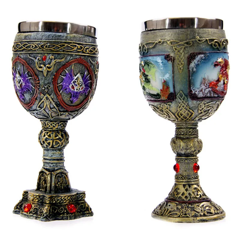 1Piece Ornamental Painted Dragon Goblet Gothic Drinking Refreshment Goblet Dragon Medieval Wine Goblet Chalice Cup
1Piece Ornamental Painted Dragon Goblet Gothic Drinking Refreshment Goblet Dragon Medieval Wine Goblet Chalice Cup