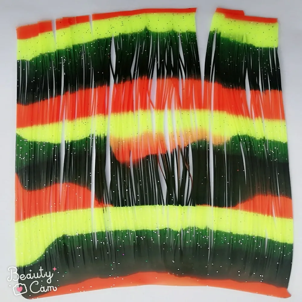 Fishing Lure Silicone Skirt Layers,Silicone Skirt Material for Tackle Craft, DIY Spinner, Rubber Jigs, Buzzbait---126
Fishing Lure Silicone Skirt Layers,Silicone Skirt Material for Tackle Craft, DIY Spinner, Rubber Jigs, Buzzbait---126