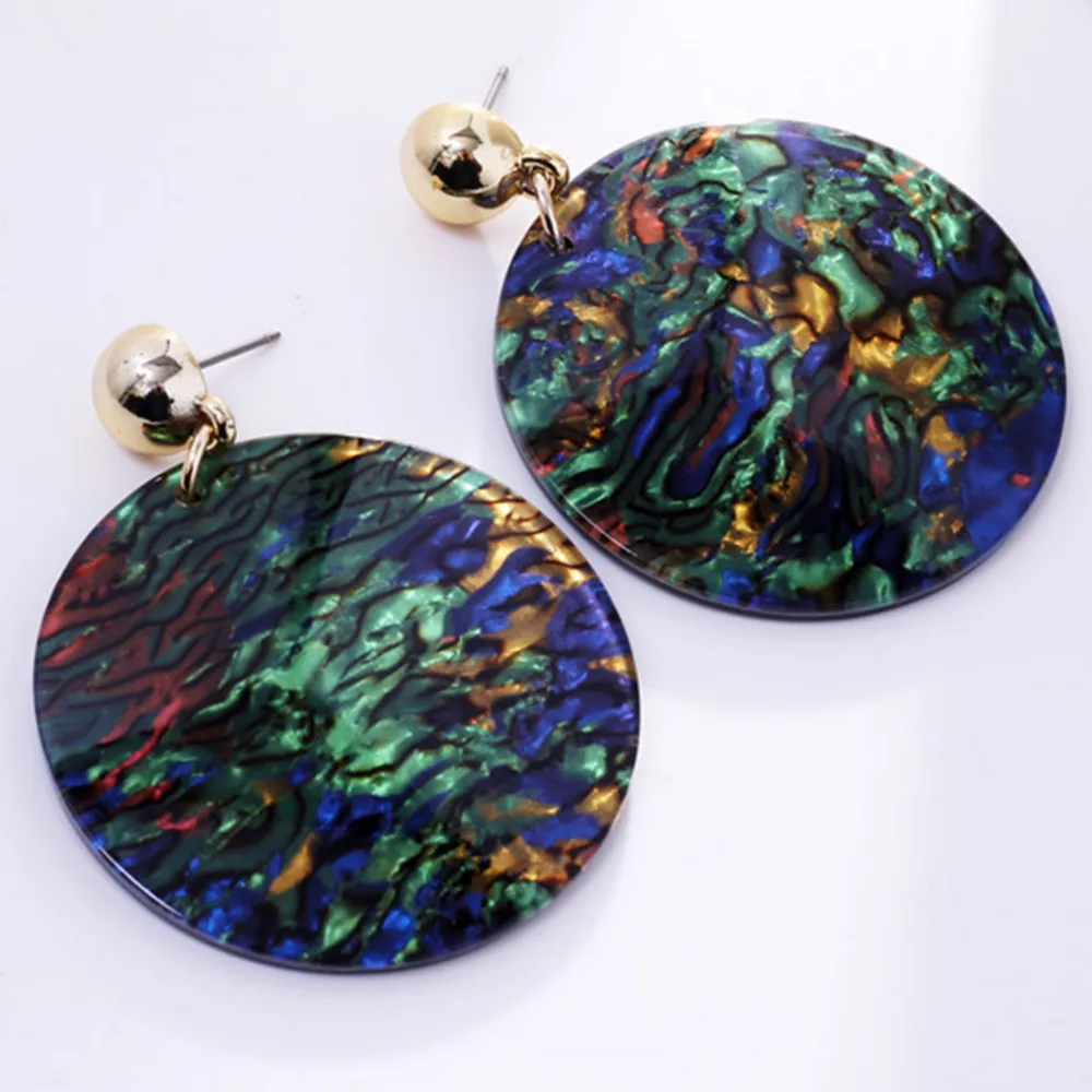 FISHPEACH 2019 New Fashion Colorful Acrylic Big Simple Round Leopard Print Resin Earrings For Women Trendy Drop Earrings Jewelry
FISHPEACH 2019 New Fashion Colorful Acrylic Big Simple Round Leopard Print Resin Earrings For Women Trendy Drop Earrings Jewelry