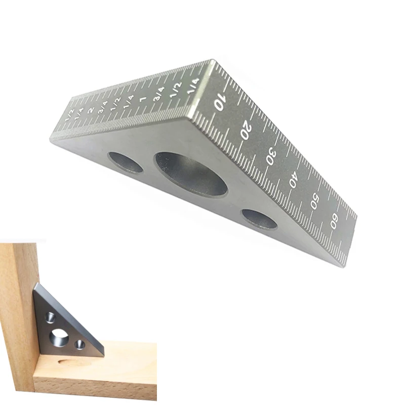 45 Degree Aluminum Alloy Angle Ruler Inch Metric Triangle Ruler Carpenter's Workshop Woodworking Square Woodworking Tools
45 Degree Aluminum Alloy Angle Ruler Inch Metric Triangle Ruler Carpenter's Workshop Woodworking Square Woodworking Tools
