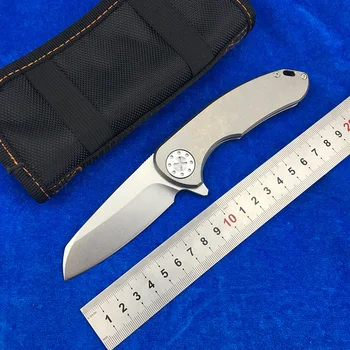LEMIFSHE NT01 Flipper folding knife D2 blade TC4 Titanium Flat handle outdoor camping hunting pocket fruit knife EDC tools
LEMIFSHE NT01 Flipper folding knife D2 blade TC4 Titanium Flat handle outdoor camping hunting pocket fruit knife EDC tools
