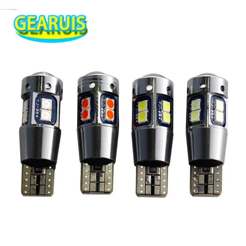 50 шт. высокомощный автомобиль T10 canbus 10 smd 3030 LED 0.22A неполярная лампочка без ошибок