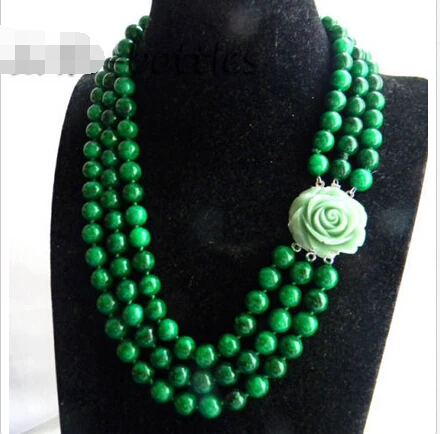 Free shipping@@@@@ 3Strands 19'' 10mm Round Malachite Necklace 
Free shipping@@@@@ 3Strands 19'' 10mm Round Malachite Necklace