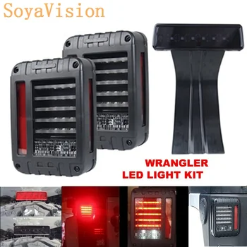 Red LED Tail Light w/ Turn Signal & Back Up & Smoke 3rd LED Brake Light Assembly For Jeep Wrangler JK 2007 - 2016
Red LED Tail Light w/ Turn Signal & Back Up & Smoke 3rd LED Brake Light Assembly For Jeep Wrangler JK 2007 - 2016