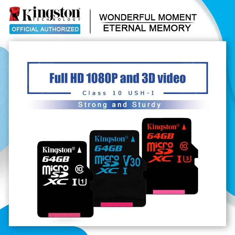 Kingston 16GB Micro SD Card Class10 carte sd memoria 32GB Mini SD Card 64GB TF Card UHS-I 128GB Memory Card For Mobile phone
Kingston 16GB Micro SD Card Class10 carte sd memoria 32GB Mini SD Card 64GB TF Card UHS-I 128GB Memory Card For Mobile phone